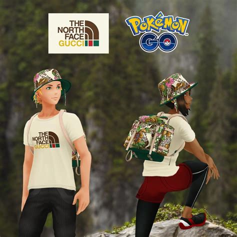 gucci and north face pokemon|pokemon go Gucci shirts.